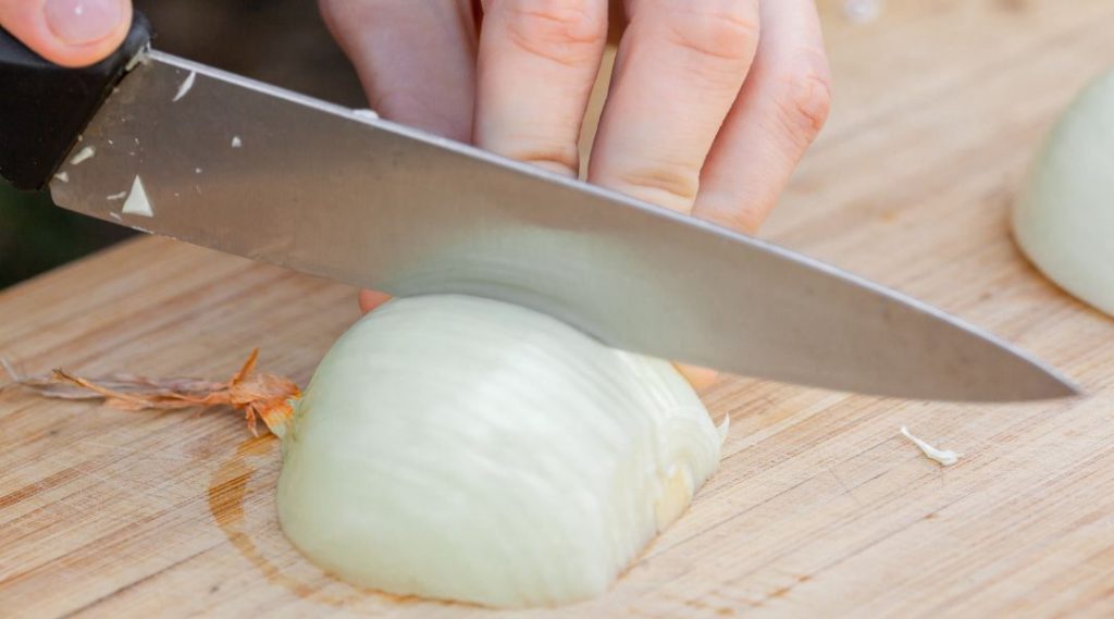 Ukrainian Borsch Cutting Onion